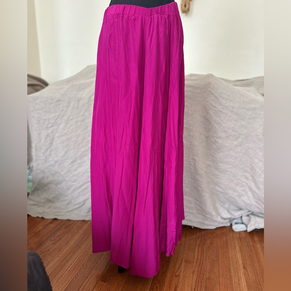 Neiman Marcus Magenta Maxi Skirt